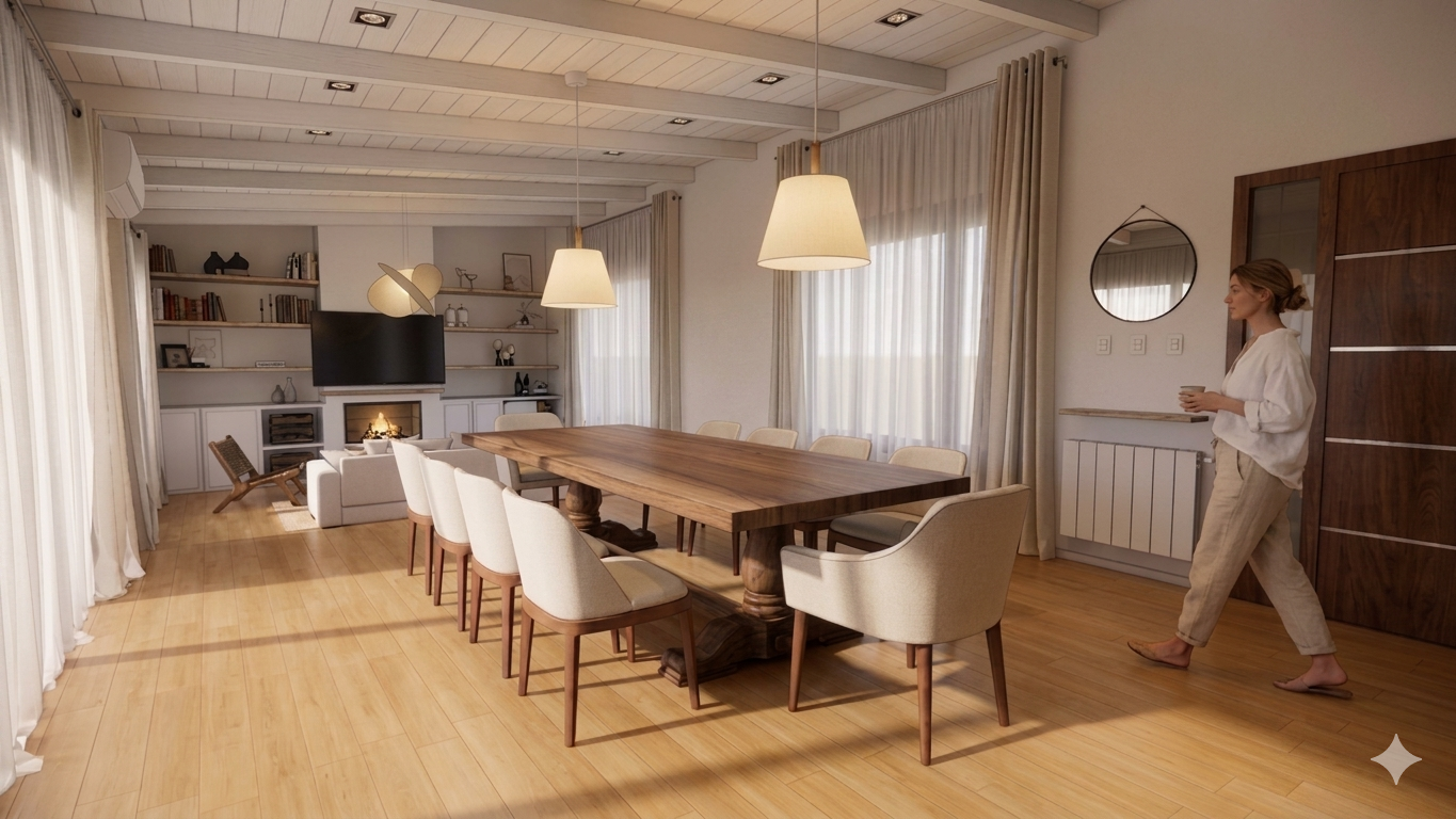 Living cálido y bien resuelto, decorado con presupuesto real